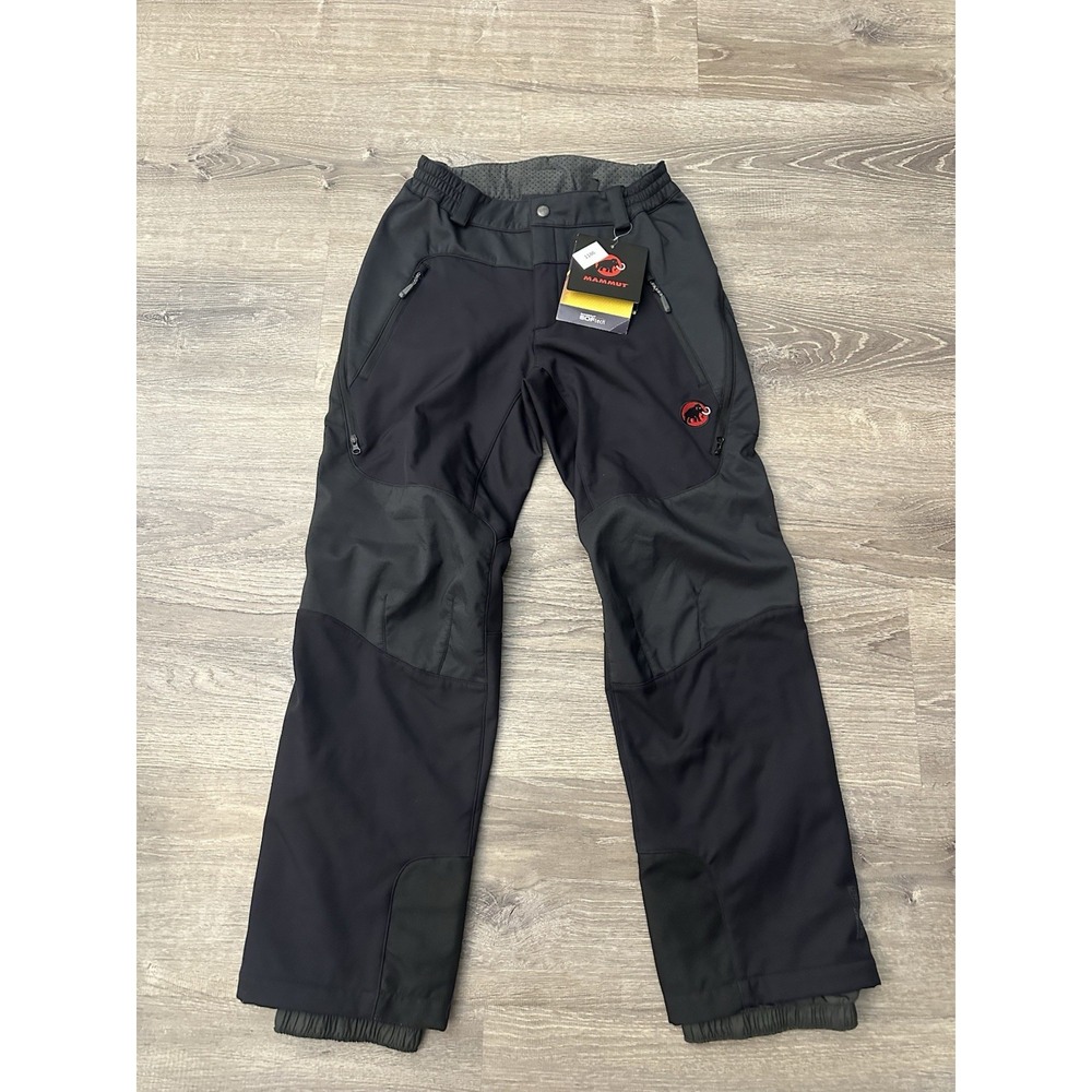Mammut Men's Alto Pants Soft Shell Tech Regular Fit Size 28 Black XS